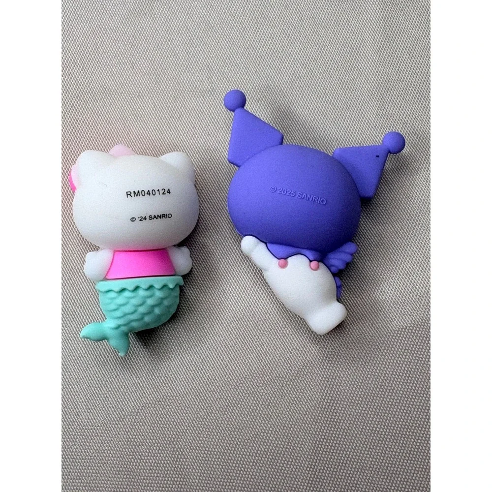 Sanrio Hello Kitty Mermaid and Kuromi Sleeping Figure Set Purple Teal Pink